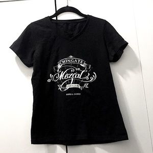 Black V Neck Graphic Tee Chingate Mezcal